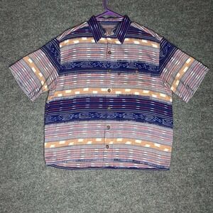 Vintage The Territory Ahead Button Up Shirt Mens Size‎ Medium Southwestern Boho